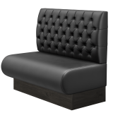 NINVA | Gastrobank | B:H 100 x 103 cm | Schwarz | Chesterfield | Leder
