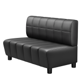 TANJA | Gastro Lounge Bench | H: 100 x 74 cm | Black | Blocks | Leather