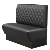 TATJANA | Banc de Gastro | H: 100 x 103 cm | Noir | Losange | Cuir