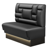 TATJANA | Banquette gastro | H: 100 x 103 cm | Noir | Design Tetris | Cuir | LED