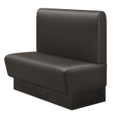 DENVER | Gastrobank | B:H 100 x 103 cm | Braun | Glatt/ Rund | Leder