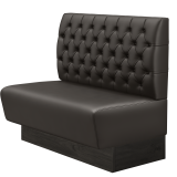 DENVER BIG | Gastrobank | H: 100 x 103 cm | Brun | Chesterfield | Læder