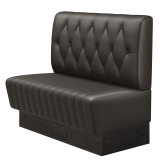 MATILDA | Gastrobank | B:H 100 x 103 cm | Braun | Chesterfield Raute | Leder