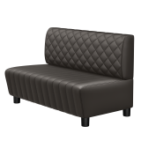 MATILDA | Gastro Lounge Bank | H: 100 x 74 cm | Bruin | Ruit | Leder