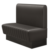 MATILDA | Gastrobank | B:H 100 x 103 cm | Braun | Glatt/ Rund | Leder