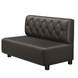 MELISSA | Gastro Lounge Bænk | H: 100 x 74 cm | Brun | Chesterfield Raute | Læder