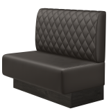 MELISSA | Gastrobank | B:H 100 x 103 cm | Braun | Raute | Leder