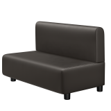 MELISSA | Gastro Lounge Bench | H: 100 x 74 cm | Brown | Smooth / Round | Leather