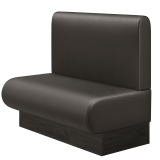 NINVA | Gastrobank | B: 100 x 103 cm | Bruin | Glad/Rond | Leder