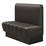 TANJA | Gastrobank | B:H 100 x 103 cm | Braun | Glatt/ Rund | Leder