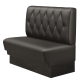 TATJANA | Gastrobank | B:H 100 x 103 cm | Braun | Chesterfield Raute | Leder