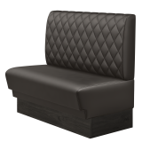 TATJANA | Gastrobank | B:H 100 x 103 cm | Braun | Raute | Leder