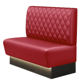 DENVER | Gastrobank | B:H 100 x 103 cm | Rot | Raute | Leder | LED
