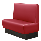DENVER | Gastrobank | B:H 100 x 103 cm | Rot | Glatt/ Eckig | Leder
