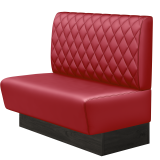 DENVER BIG | Banco para gastro | Alto: 100 x 103 cm | Rojo | Rombo | Cuero
