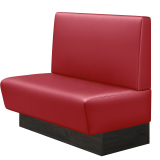 DENVER BIG | Banquette de restauration | H: 100 x 103 cm | Rouge | Lisse / Carré | Cuir