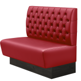 DENVER BIG | Gastrobank | B:H 100 x 103 cm | Rot | Chesterfield | Leder