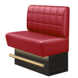 DENVER BIG | Commercial Bar Stool | H: 100 x 126 cm | Red | Blocks | Leather | LED