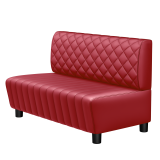 MATILDA | Gastro Lounge Bank | B: H 100 x 74 cm | Rood | Diamant | Leder