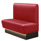 MATILIDA | Gastrobank | B:H 100 x 103 cm | Rood | Glad/Rond | Leer | LED