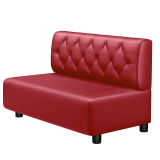 MELISSA | Gastro Lounge-bænk | H: 100 x 74 cm | Rød | Chesterfield-Raute | Læder