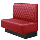 MELISSA | Gastrobank | B:H 100 x 103 cm | Rot | Raute | Leder
