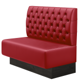 MELISSA | Gastrobank | B: H 100 x 103 cm | Rød | Chesterfield | Lær