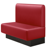 MELISSA | Gastrobank | B:H 100 x 103 cm | Rot | Glatt/ Rund | Leder