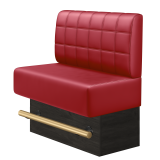 MELISSA | Gastro High Stool | H: 100 x 126 cm | Red | Blocks | Leather