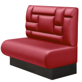 NINVA | Gastrobank | B:H 100 x 103 cm | Rot | Tetris Design | Leder