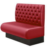 NINVA | Gastrobank | B:H 100 x 103 cm | Rot | Chesterfield | Leder