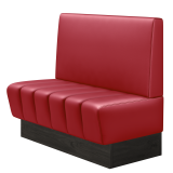 TANJA | Gastrobank | B:H 100 x 103 cm | Rot | Glatt/ Eckig | Leder