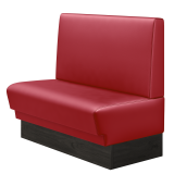 TATJANA | Gastrobank | B:H 100 x 103 cm | Rot | Glatt/ Eckig | Leder