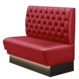 TATJANA | Banc de gastro | H : 100 x 103 cm | Rouge | Chesterfield | Cuir | LED