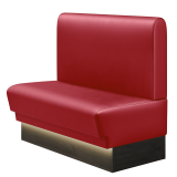 TATJANA | Gastrobank | B:H 100 x 103 cm | Rot | Glatt/ Rund | Leder | LED
