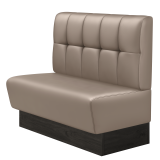 DENVER | Gastrobank | B:H 100 x 103 cm | Taupe | Button | Leder