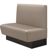 DENVER BIG | Gastrobank | B:H 100 x 103 cm | Taupe | Glatt/ Eckig | Leder