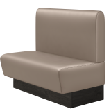 DENVER BIG | Gastrobank | B:H 100 x 103 cm | Taupe | Glatt/ Rund | Leder