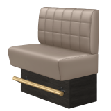 DENVER BIG | Commercial high table | H: 100 x 126 cm | Taupe | Blocks | Leather