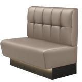 DENVER BIG | Gastrobank | B:H 100 x 103 cm | Taupe | Knapp | Lær | LED