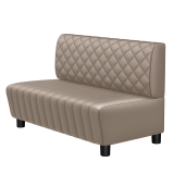 MATILDA | Gastro Lounge Bank | B:H 100 x 74 cm | Taupe | Ruit | Leer