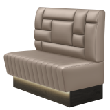 MATILDA | Gastrobank | B:H 100 x 103 cm | Taupe | Tetris Design | Leder | LED