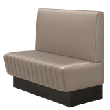 MATILDA | Gastrobank | B:H 100 x 103 cm | Taupe | Glatt/ Eckig | Leder