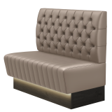 MATILDA | Broń gastronomiczna | Wysokość: 100 x 103 cm | Taupe | Chesterfield | Skóra | LED