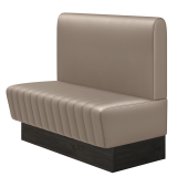 MATILDA | Gastrobank | B:H 100 x 103 cm | Taupe | Glatt/ Rund | Leder
