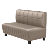 MATILDA | Gastro Lounge Bench | L: H 100 x 74 cm | Taupe | Blocks | Leather | LED
