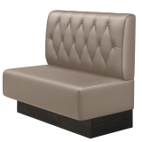 MELISSA | Gastrobank | B:H 100 x 103 cm | Taupe | Chesterfield Raute | Leder