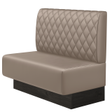 MELISSA | Gastrobank | B:H 100 x 103 cm | Taupe | Raute | Leder