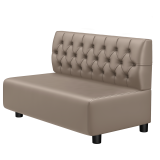 MELISSA | Gastro Lounge Bank | Høyde: 100 x 74 cm | Taupe | Chesterfield | Lær