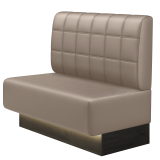 MELISSA | Gastrobank | B:H 100 x 103 cm | Taupe | Blocks | Leder | LED
